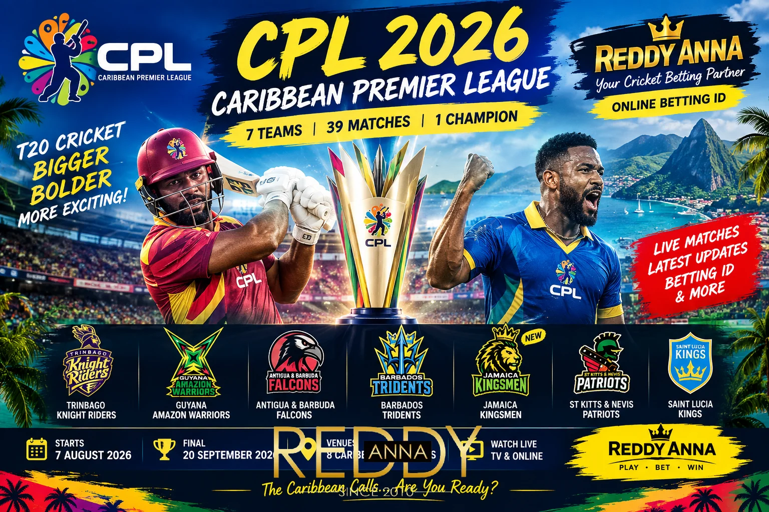 Caribbean Premier League (CPL) 2026 Reddy Anna